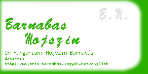barnabas mojszin business card
